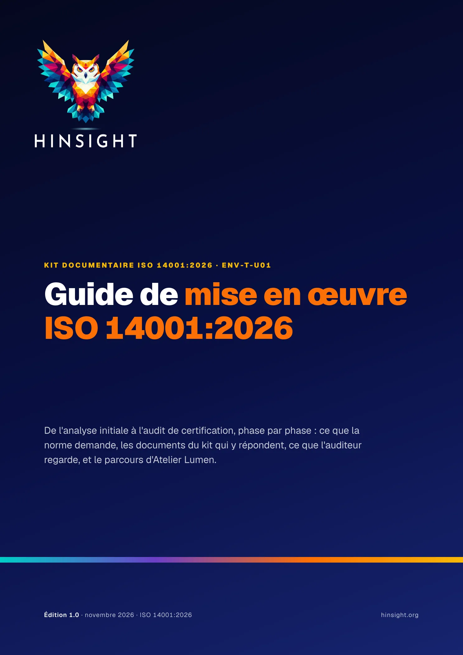 Le guide de mise en œuvre ISO 14001:2026, point d'entrée du kit