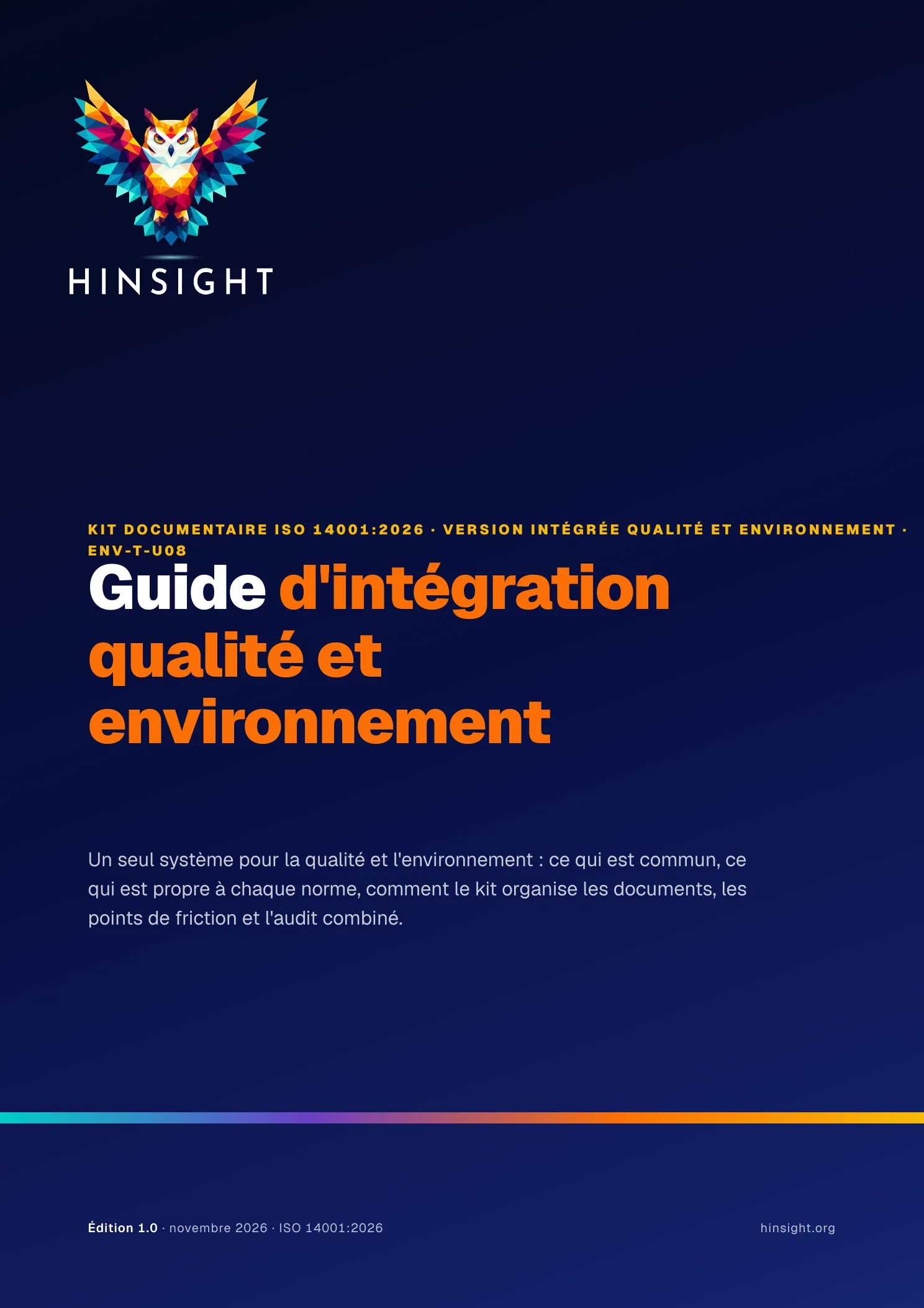 Le guide d'intégration qualité et environnement, point d'entrée du pack